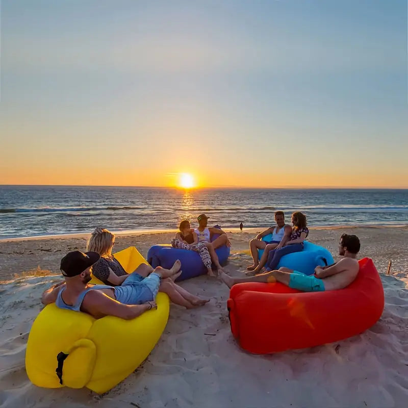 Inflatable Air Lounger No-Pump Ultralight Tear-Resistant Polyester