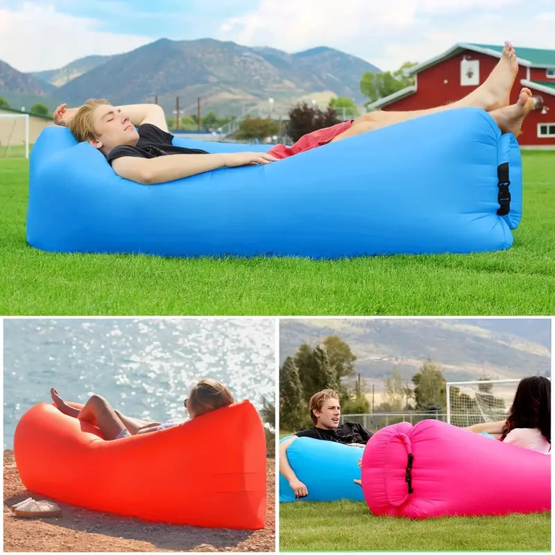 Inflatable Air Lounger No-Pump Ultralight Tear-Resistant Polyester