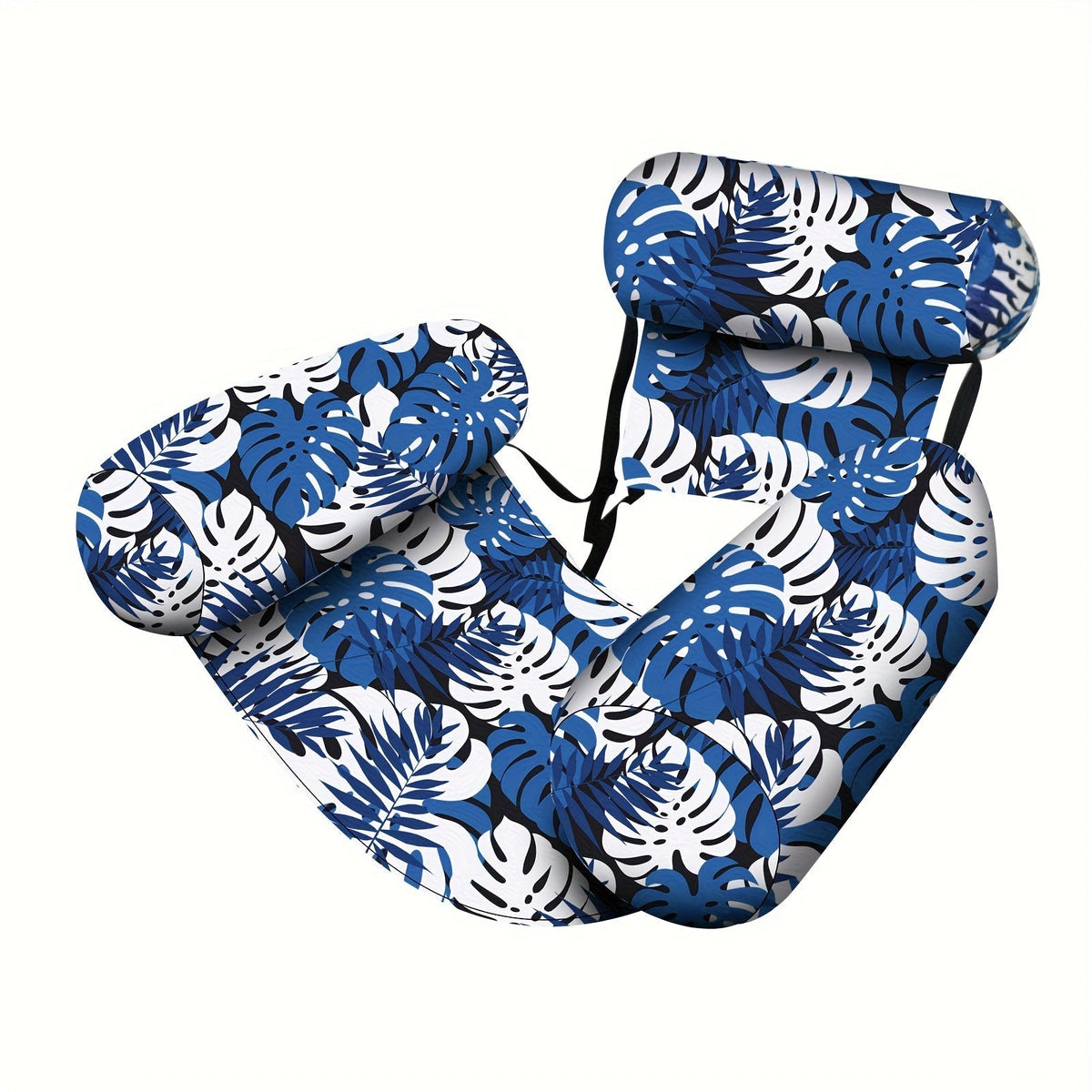 Inflatable Water Hammock Tropical Leaf PVC & Quick-Inflate Valve