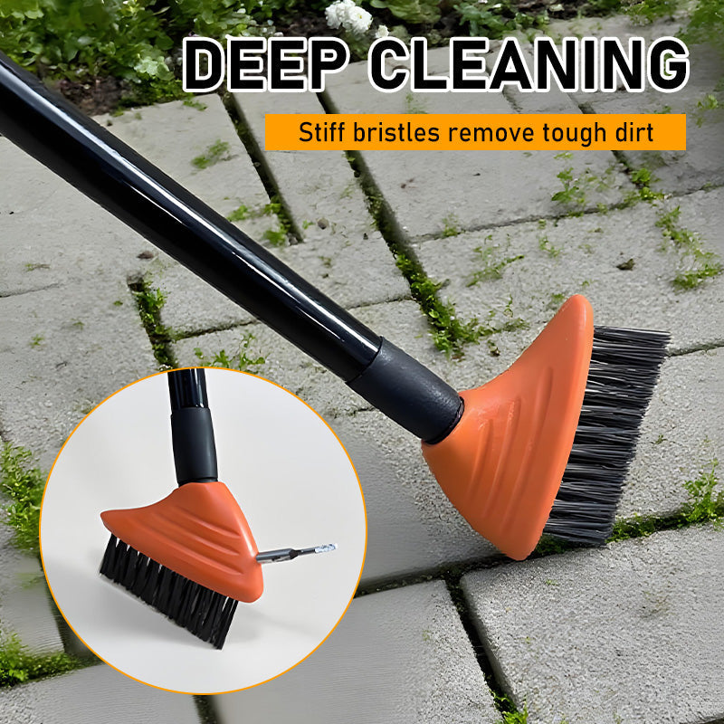 Joint Brush Set Telescopic Handle & 3 Steel Bristle Heads