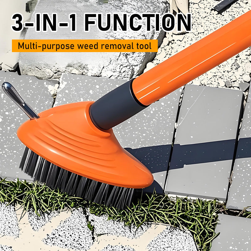 Joint Brush Set Telescopic Handle & 3 Steel Bristle Heads