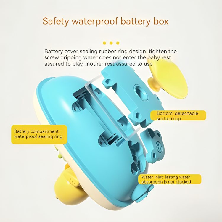 Kids Bath Toy Battery-Powered Spraying Ducks Suction Cup
