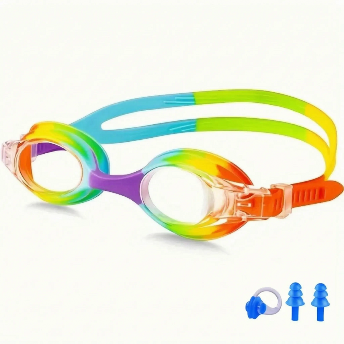 Kids Swim Goggles Fog-Free Quick-Adjust Split Strap