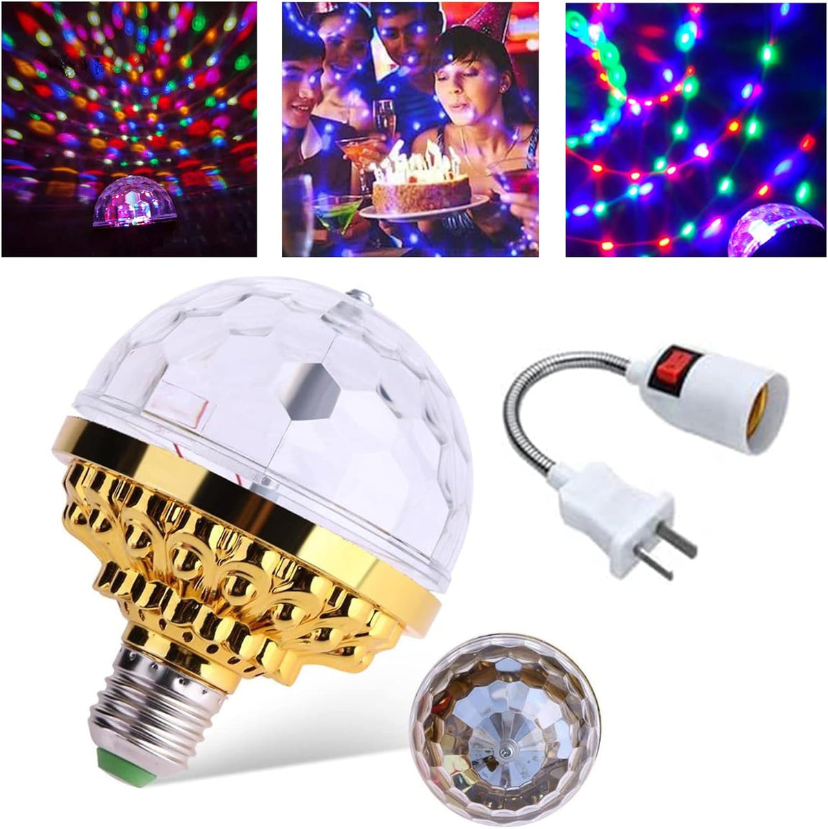 LED Disco Lamp RGB Effects & Automatic Rotation