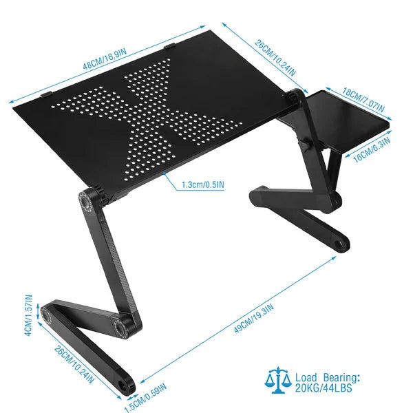 Laptop Stand Ventilated Aluminum Height & Angle Adjustable