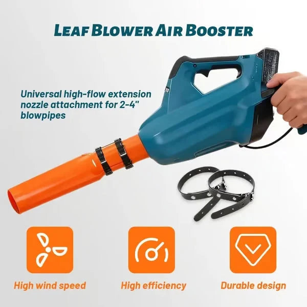 Leaf Blower Attachment Venturi Booster Tool-Free 2-4 Inch Fit