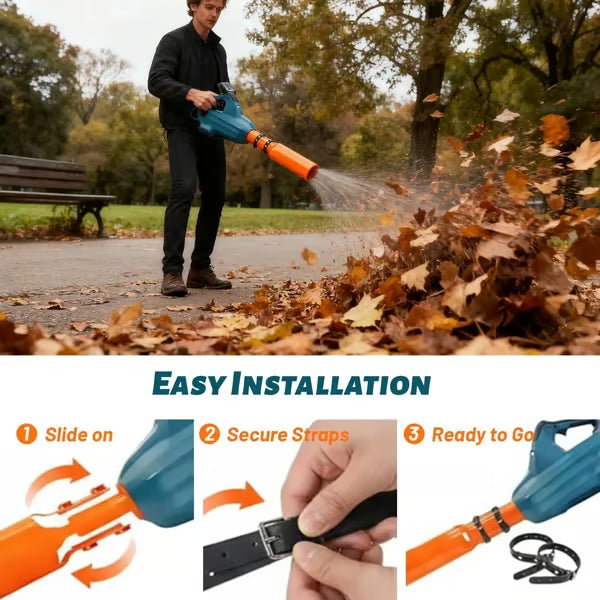 Leaf Blower Nozzle Venturi Power-Boost Universal Fit Tool-Free Install