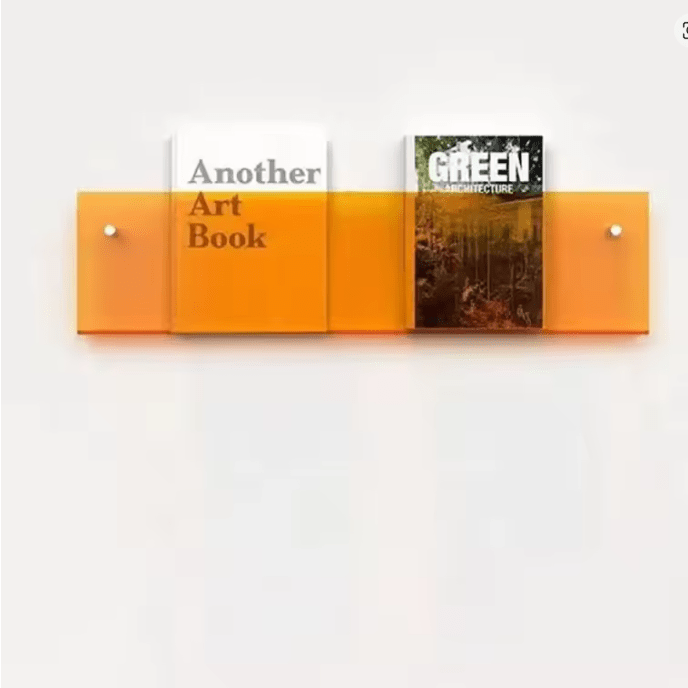Magazine Wall Shelf Clear Acrylic Wall-Mounted Space-Saving