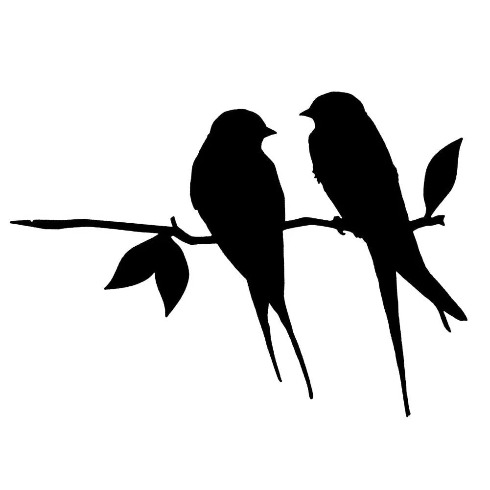 Metal Bird Silhouette Matte Black Powder-Coated Indoor & Outdoor