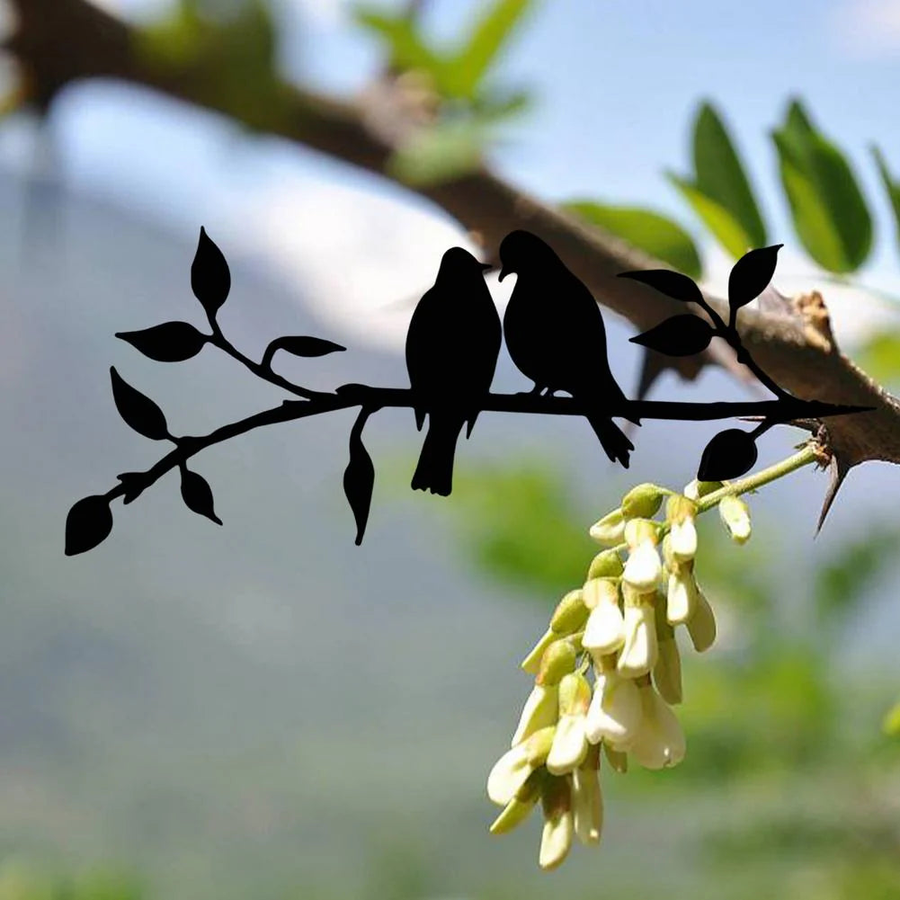 Metal Bird Silhouette Matte Black Powder-Coated Indoor & Outdoor