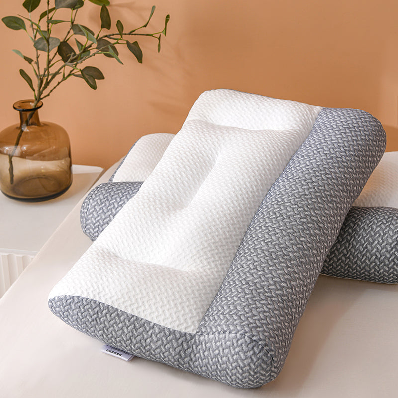 Neck Pillow Feather-Silk Filling & Breathable Cotton Cover