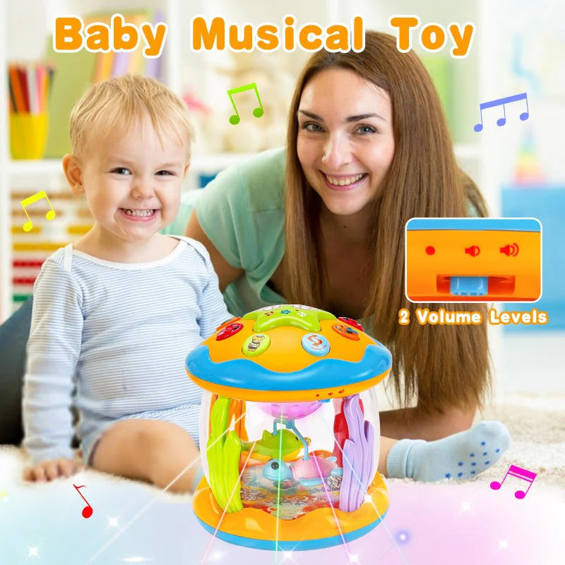 Night Light Projector Rotating Ocean Figures & Soothing Sounds