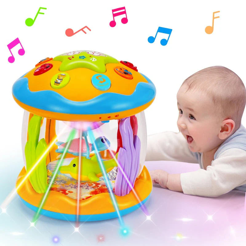 Night Light Projector Rotating Ocean Figures & Soothing Sounds