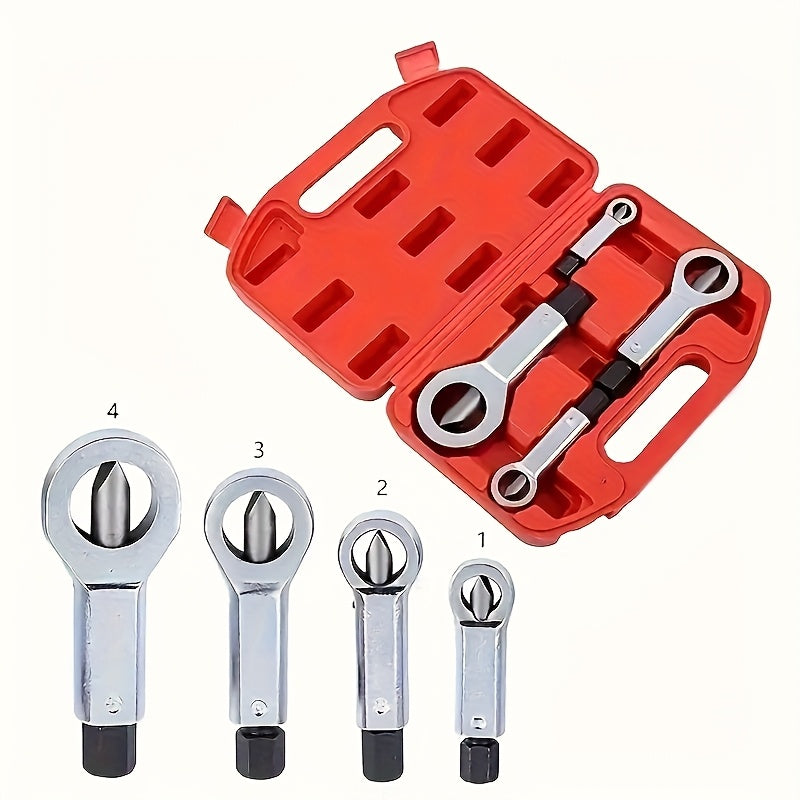 Nut Splitter Set Hardened Wedge Tips & Heavy-Duty Steel