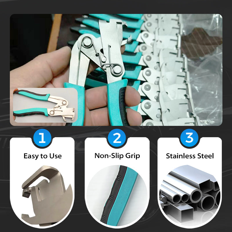 Plastic Clip Pliers Stainless Steel Quick-Release Ergonomic Grip