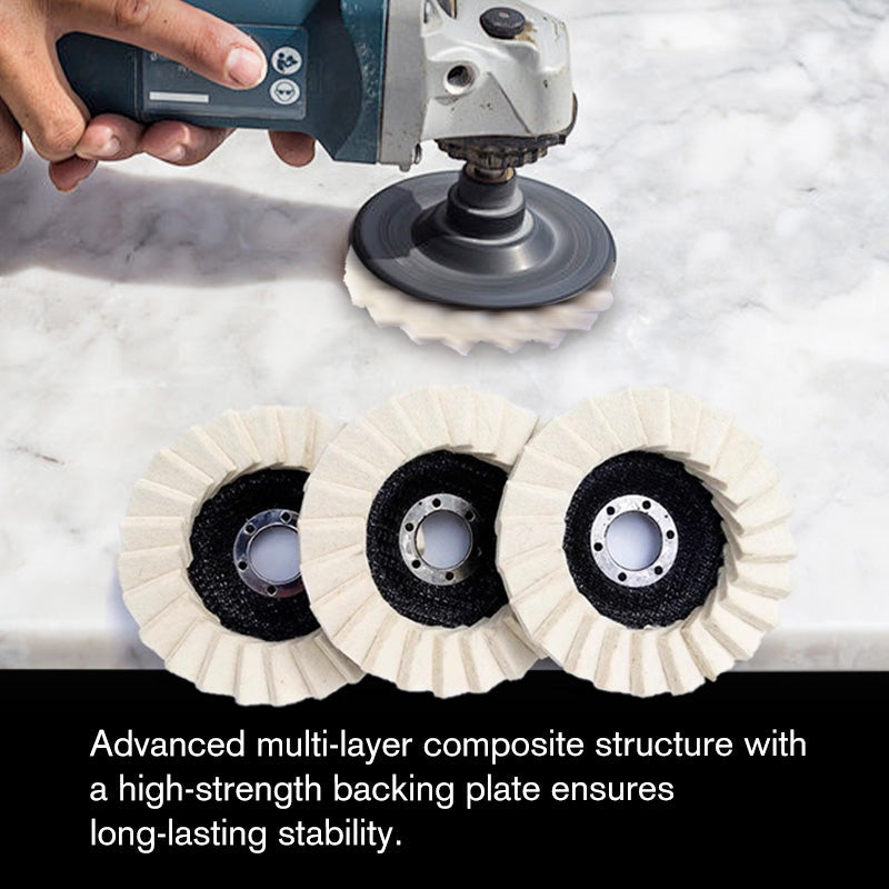 Polishing Disc Wool Felt Reinforced Backing Metal & Wood