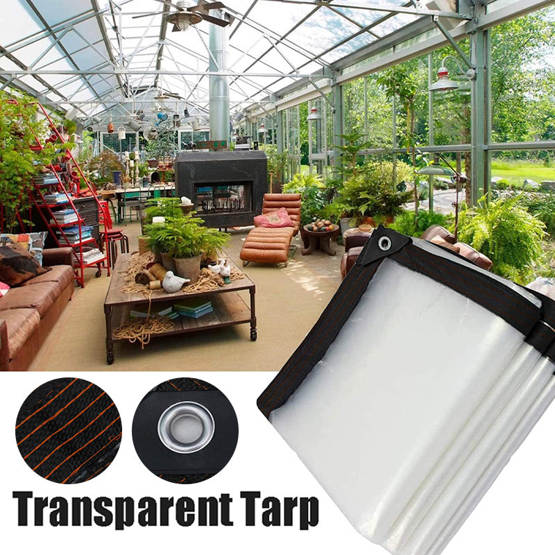 Protective Tarp Transparent 90% Light Transmission Reinforced Eyelets