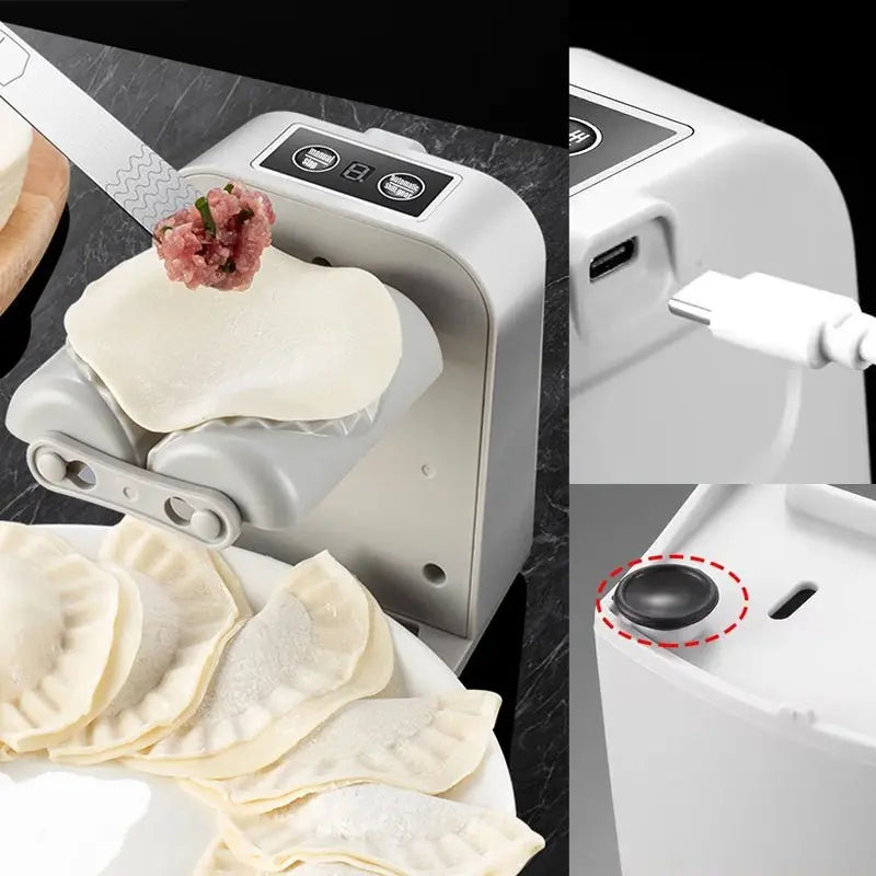 Ravioli Maker Automatic Dual Pressing Molds USB-C Fast Charging
