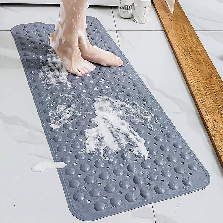 Shower Mat Suction-Cup Base & Textured Top Quick-Drying PVC