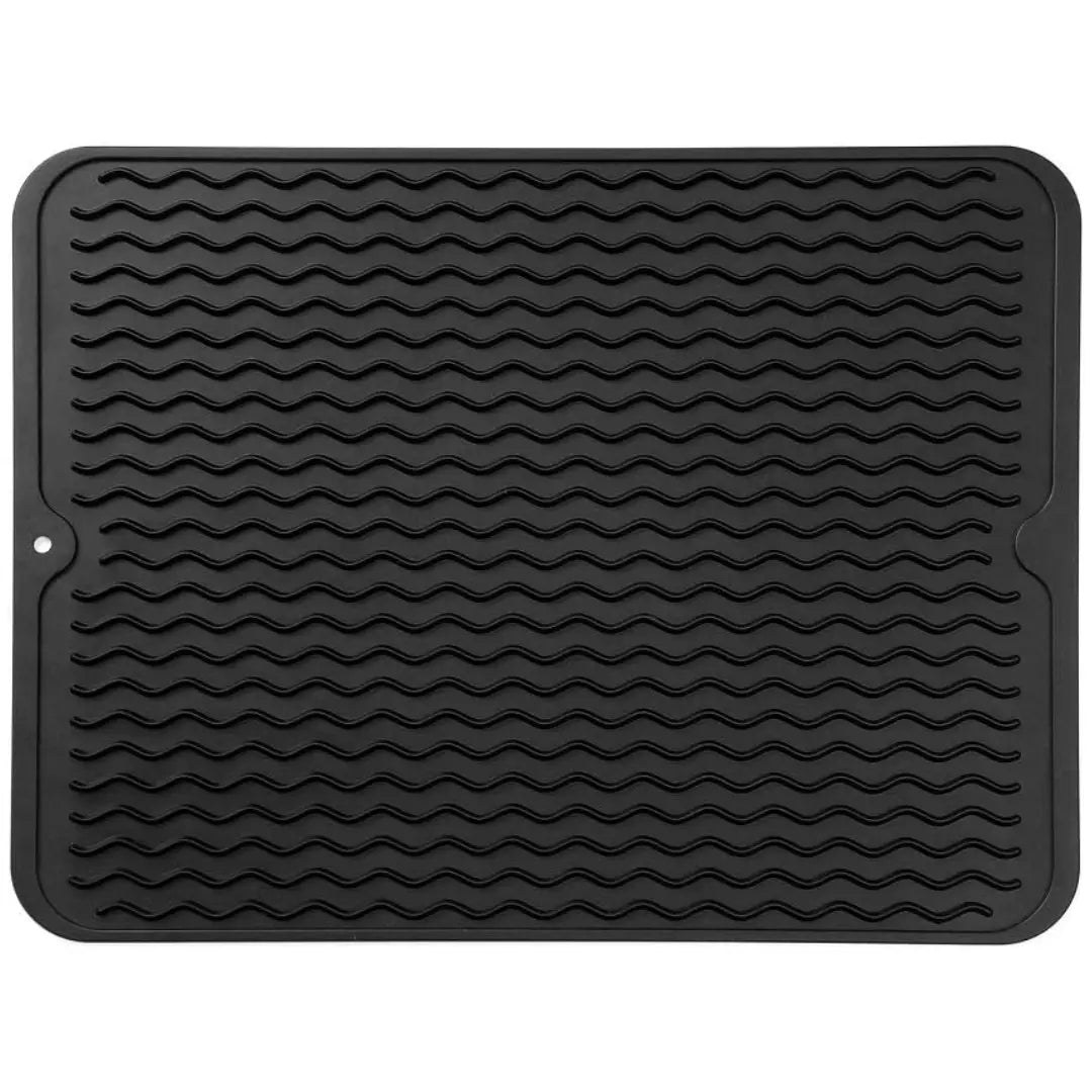 Silicone Drying Mat Ribbed Drainage Heat Resistant & BPA-Free