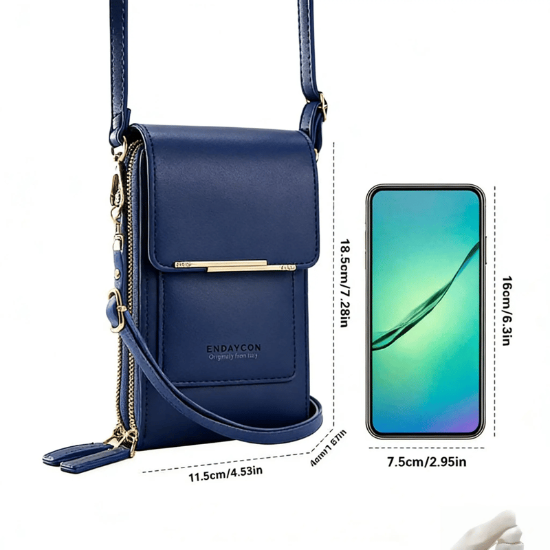 Smartphone Crossbody Bag Waterproof Touchscreen Window Anti-Theft & Card Pockets