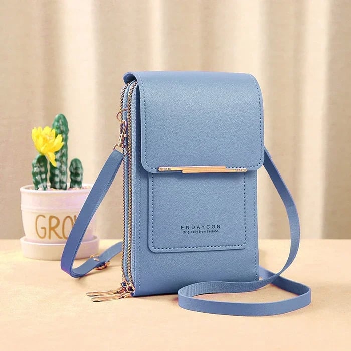 Smartphone Crossbody Bag Waterproof Touchscreen Window Anti-Theft & Card Pockets