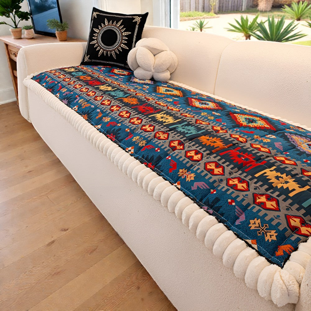 Sofa Cover Quilted Microfiber Blend Non-Slip Backing