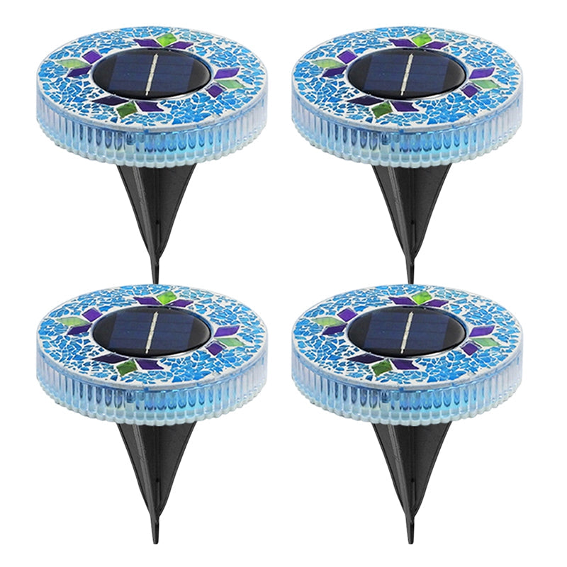 Solar Garden Lights Dusk-to-Dawn Mosaic Glass
