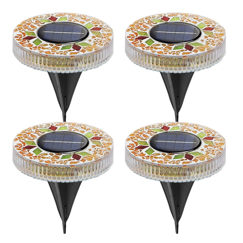 Solar Garden Lights Dusk-to-Dawn Mosaic Glass