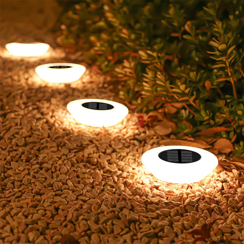 Solar Ground Lights 360° Bright Solar-Powered Set of 4