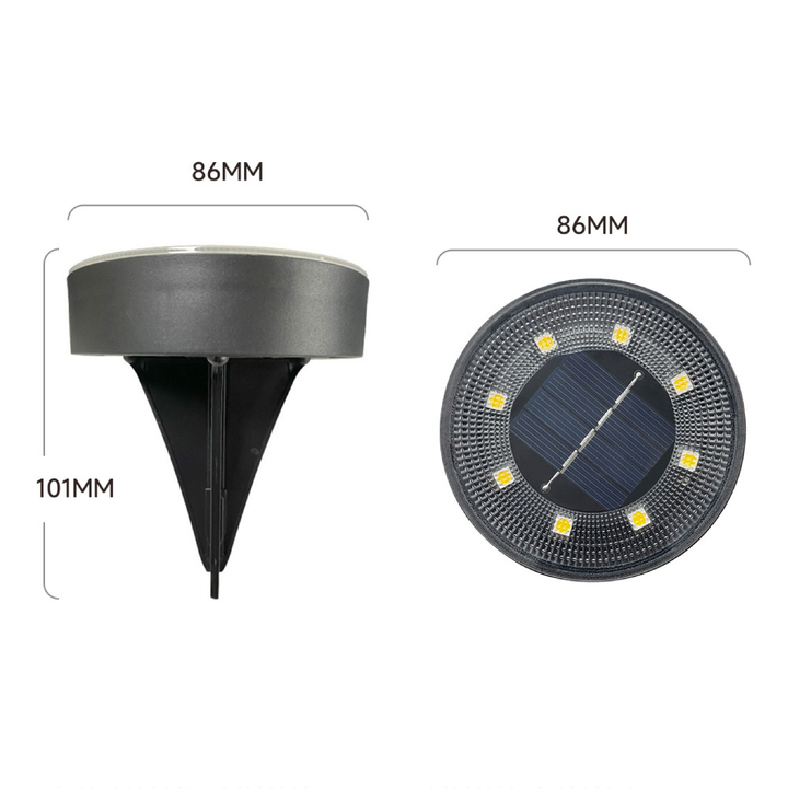 Solar Path Lights Automatic Dusk-to-Dawn Weatherproof Set of 4
