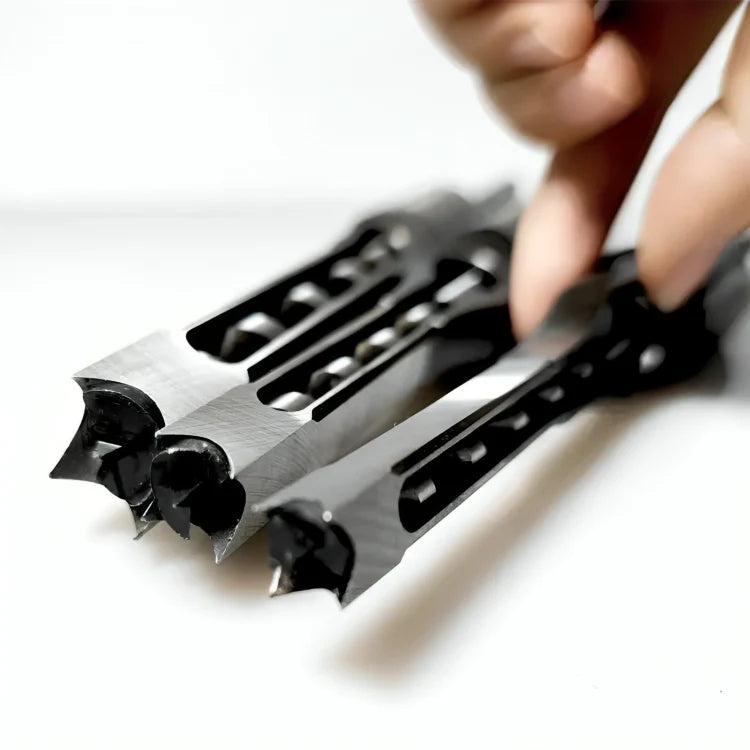Square Tenon Drill Bit Set CNC-Milled Carbon Steel 4-Piece