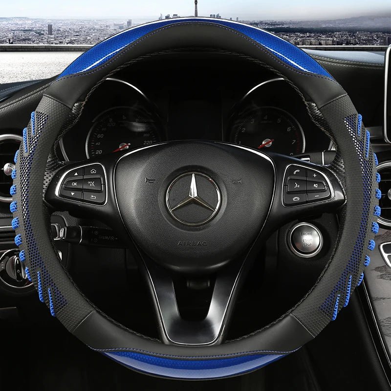 Steering Wheel Cover Honeycomb Non-Slip Fits 38 cm