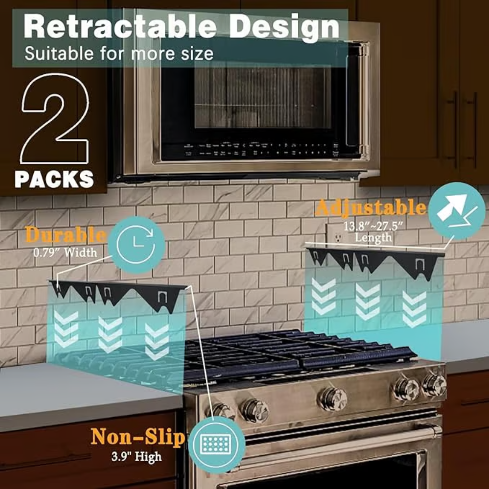 Stove Gap Cover Telescopic Stainless Steel Dishwasher Safe