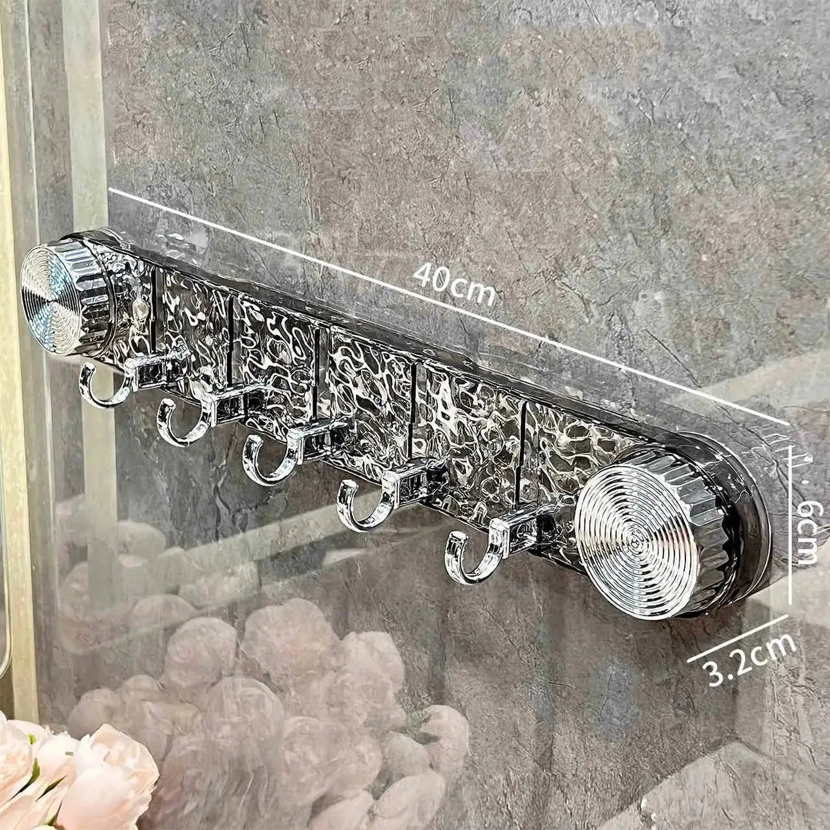 Suction Cup Hook Rack Five Hooks Drill-Free Mounting