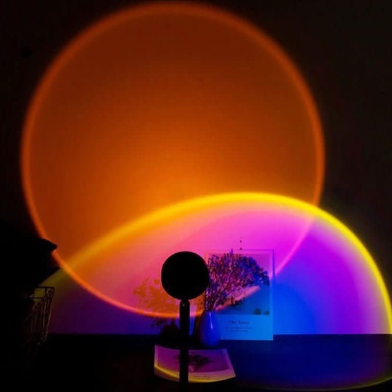 Sunset Projection Lamp 16 Colors Rotating Head USB Remote