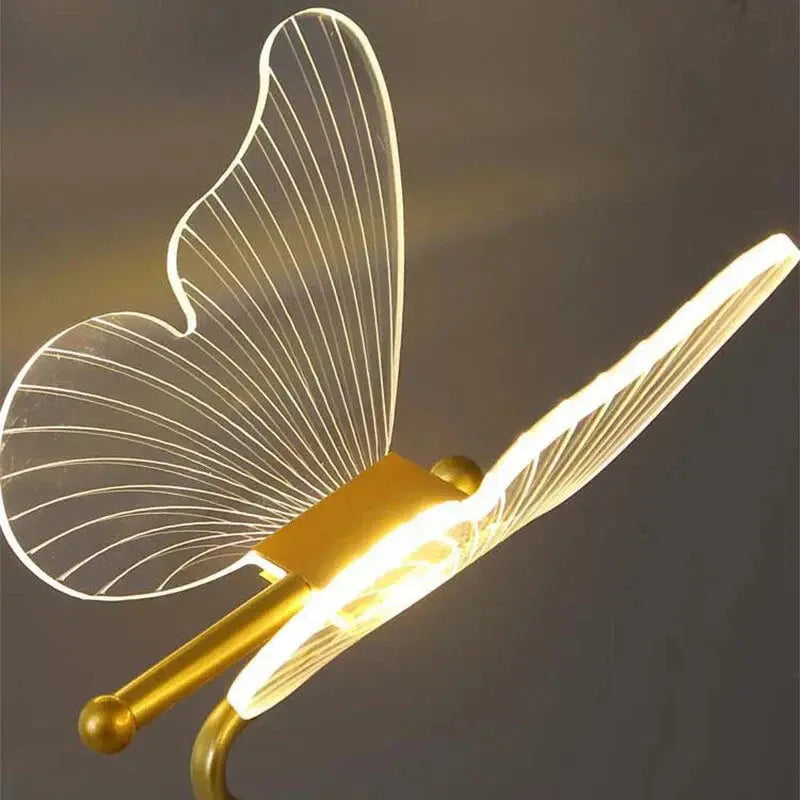 Table Lamp Integrated Warm LED Acrylic Wings