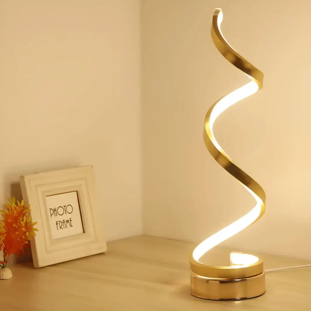 Table Lamp Spiral LED Glare-Free Stepless Dimmer