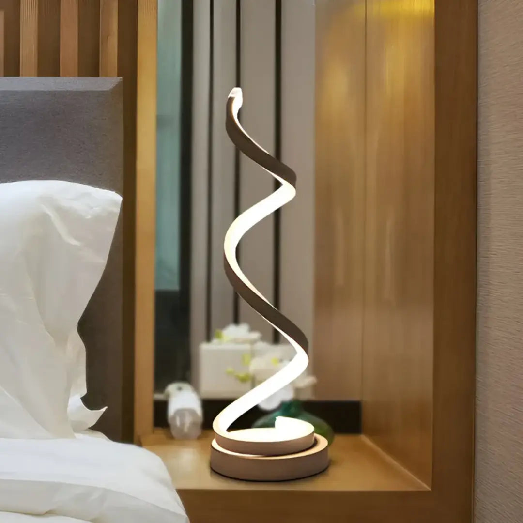 Table Lamp Spiral LED Glare-Free Stepless Dimmer