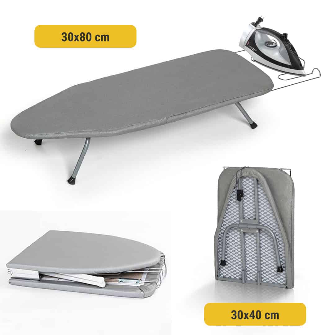 Tabletop Ironing Board Foldable Space-Saving Padded Cover & Iron Rest