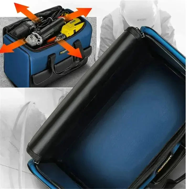 Tool Bag Self-Standing Waterproof Oxford Multi-Compartment