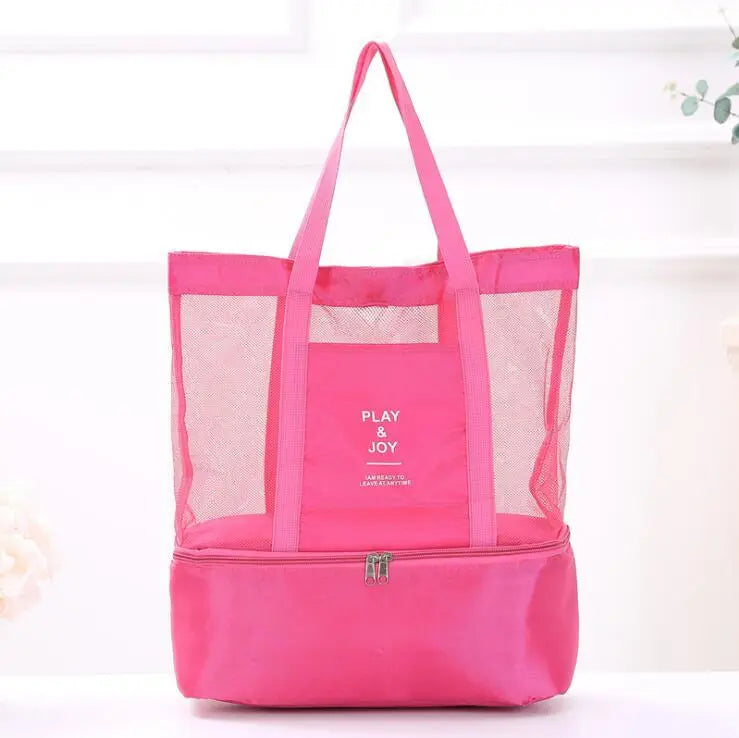 Tote Bag Insulated Cooler Mesh Top Internal Divider