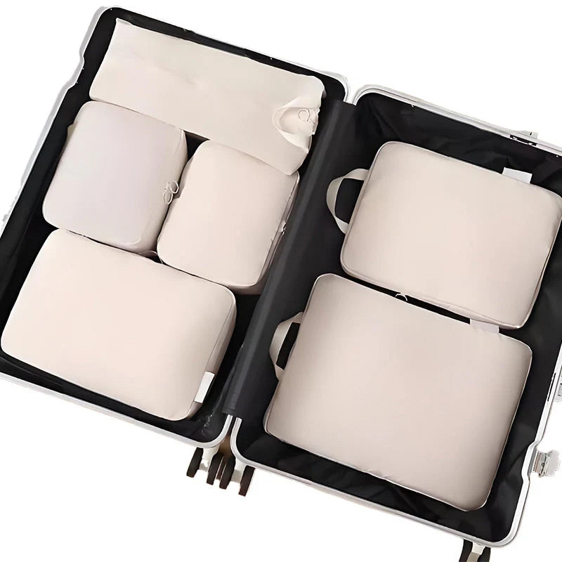 Travel Packing Bag Set Air-Compression Polyester 6-Piece