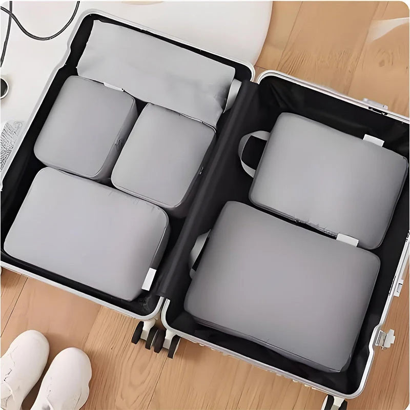 Travel Packing Bag Set Air-Compression Polyester 6-Piece