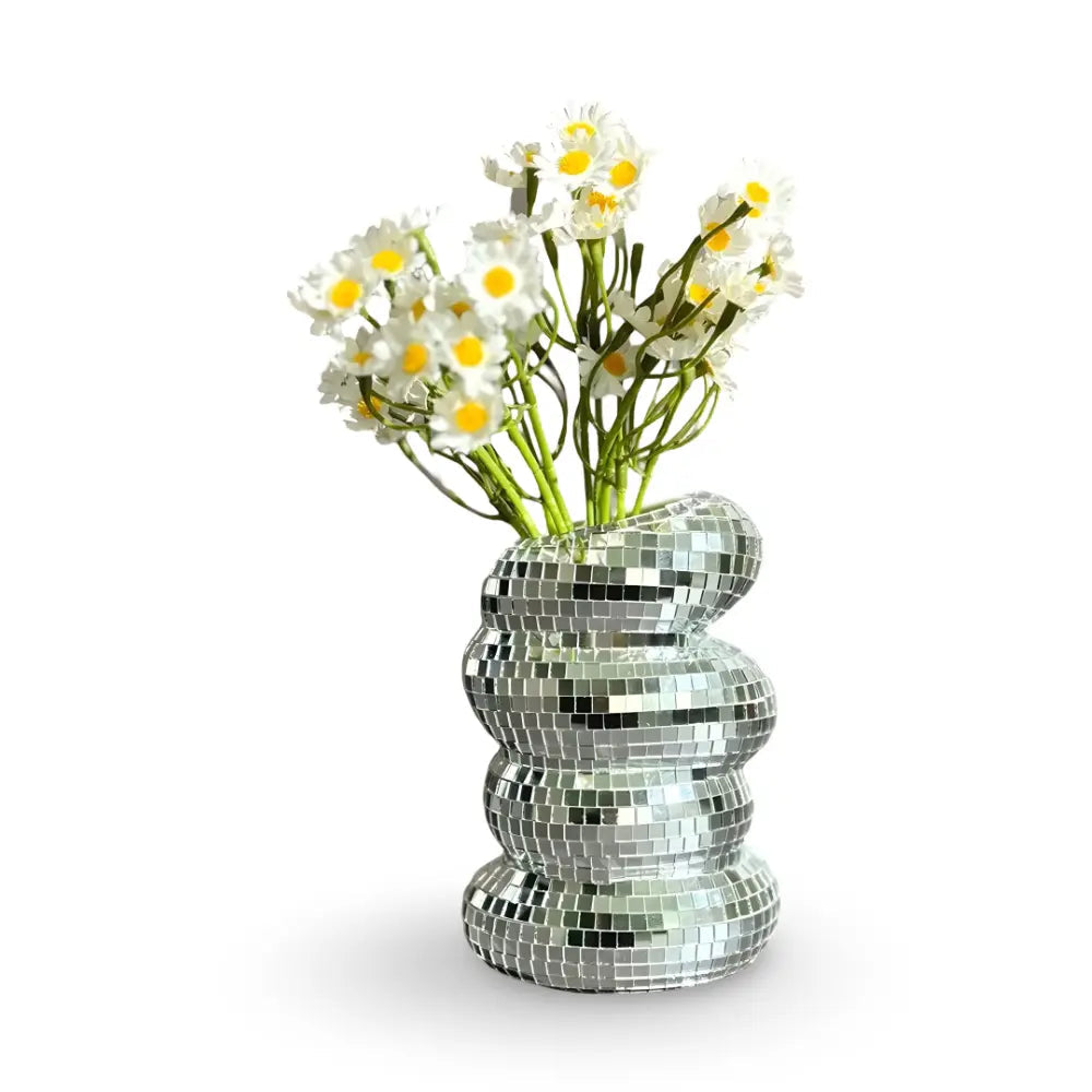 Vase Spiral Mirror Tiles Space-Saving