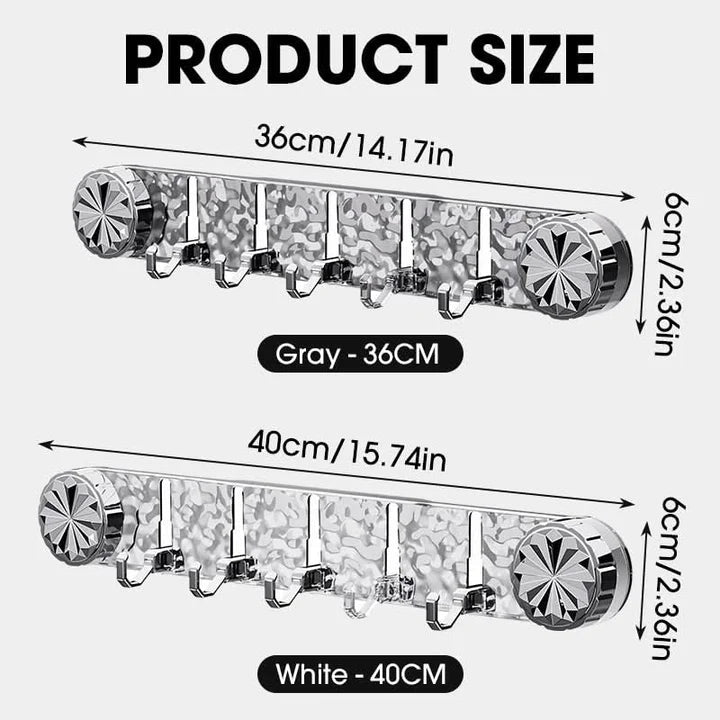 Wall Hook Rail Self Adhesive Foldable Hooks Crystal Ends