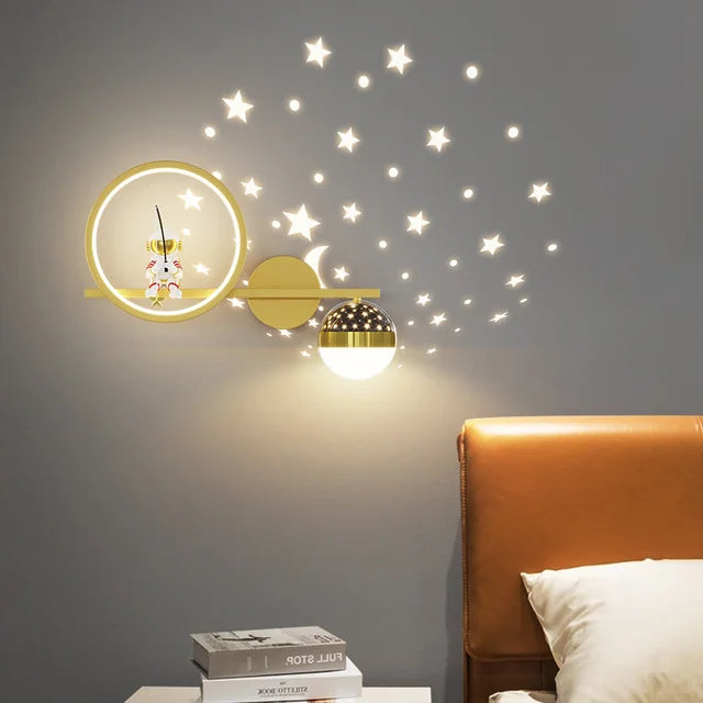 Wall Night Light Starry Sky Projection Adjustable Brightness