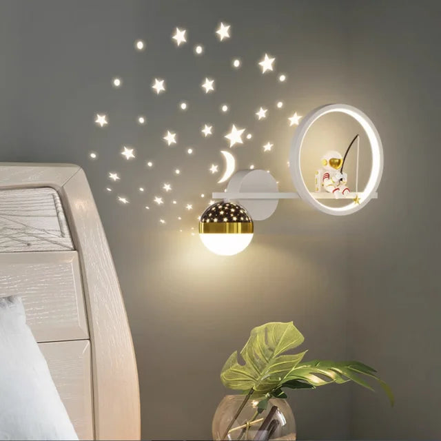 Wall Night Light Starry Sky Projection Adjustable Brightness