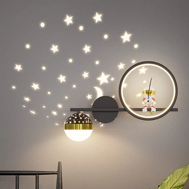Wall Night Light Starry Sky Projection Adjustable Brightness
