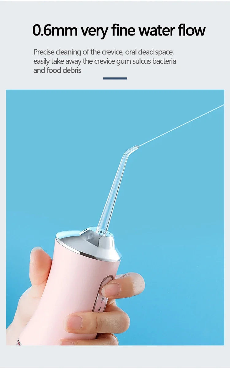 Water Flosser Portable IPX7 Waterproof 4 Replaceable Tips